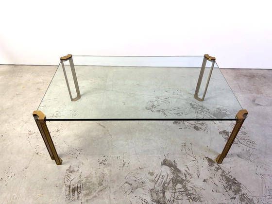 Peter Ghyczy Couchtisch aus Messing und Glas, Couchtische, Transparent, Art Deco (Foto 10 von 11)
