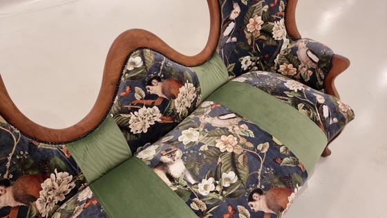 Image 1 of antique sofa reupholstered