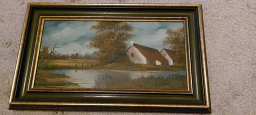 Paesaggio di J. Kok con 2 case