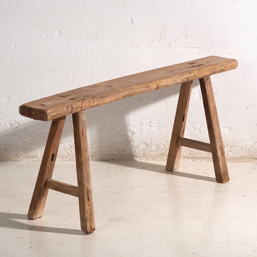 Banc ancien en bois d'orme – Chine, vers 1900