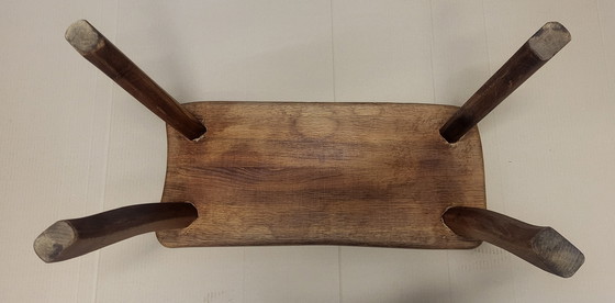 Image 1 of Tavolino laterale in rovere brutalista