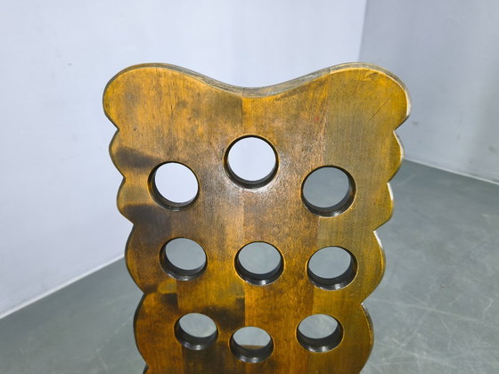 Image 1 of Set of 3 Brutalist Wooden Chairs, Czechoslovakia, 1950s