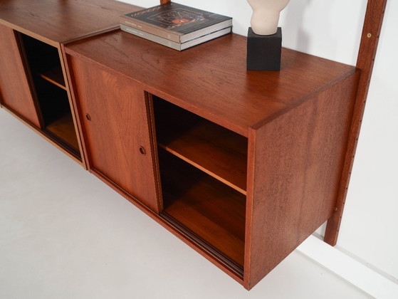 Image 1 of Teak modular bookcase PS System, Danish design, 1960s, manufactured by Randers Møbelfabrik