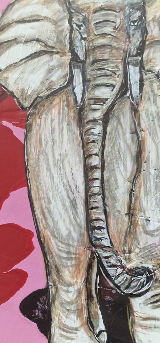Dual Elephant – Paintings & Drawings, Paper (photo 4 of 9)