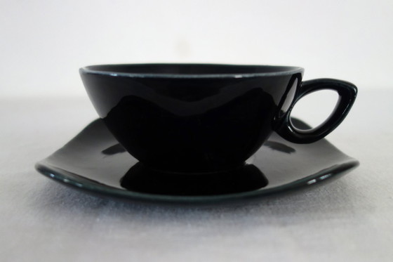 Image 1 of 2 Tassen mit Untertassen New Time Boch Frères 1955