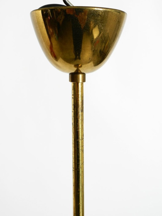 Image 1 of Beautiful height-adjustable original Mid Century Modern brass pendant lamp