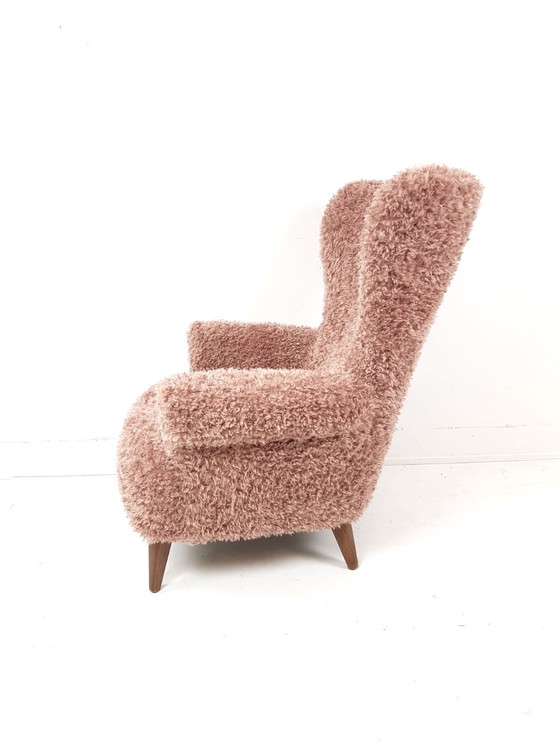 Image 1 of Vintage Artifort Theo Ruth fauteuil heren model roze doodle
