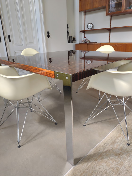 Image 1 of Table Liko Ebony With Heavy Chrome Legs From The Brand Desalto