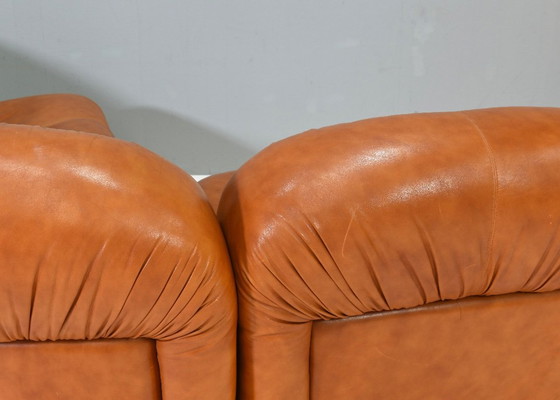Canapé d'angle Rossi di Albizzate en cuir cognac, Italie – années 1970 – Canapés modulables, Leather (photo 17 of 18)