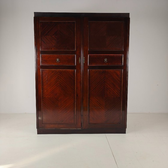 Image 1 of Herenkledingkast van Compactom Ltd uit de jaren 1920 – volledig ingericht interieur