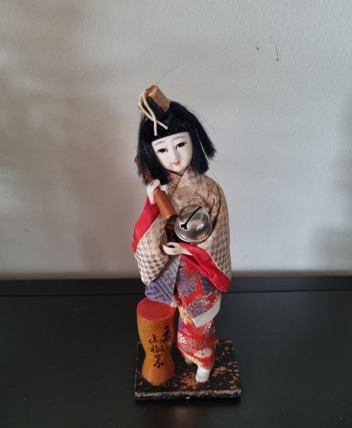 Vintage Japanese Jikata Geisha Doll