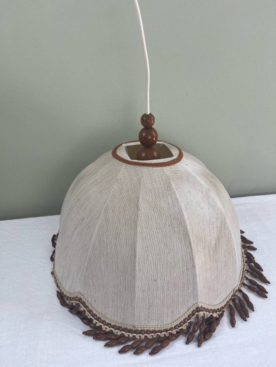 Lampada a sospensione vintage con perle di legno – Lampade a sospensione (photo 9 of 9)