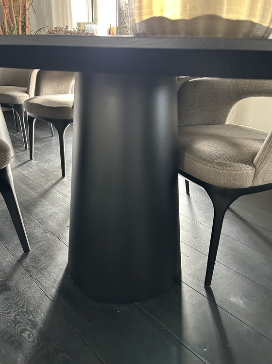 Image 1 of Black oval table of 320cm
