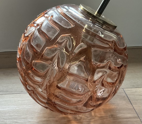 Vintage Doria Leuchten Globe Lamp XL – Hanglampen, Glass, Brass (photo 3 of 9)