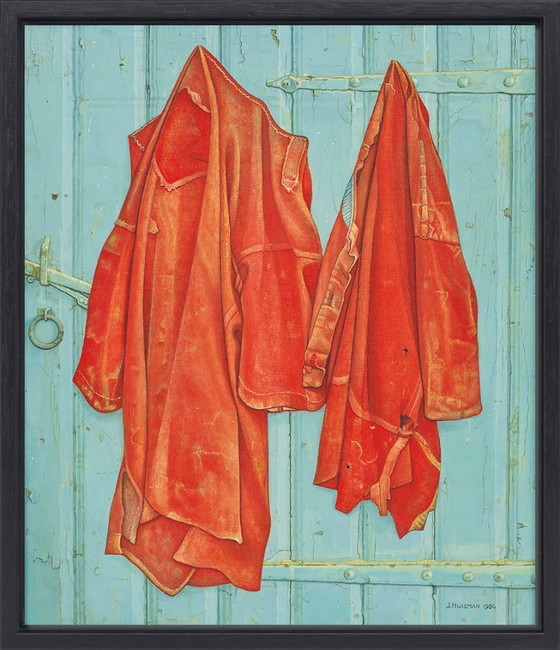 Image 1 of Jopie Huisman---Camicie rosse sulla porta blu--in una nuova cornice