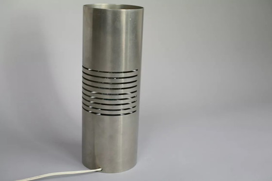 Image 1 of Modernist Steel Cylindrical Table Lamp