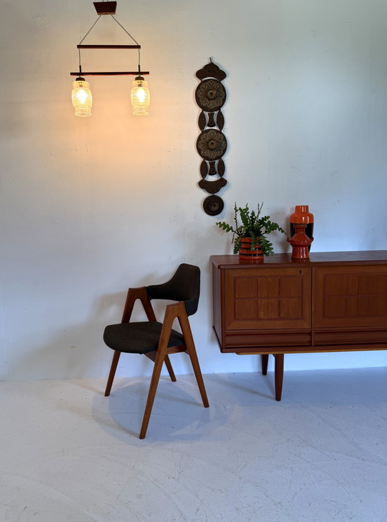 Image 1 of Lampada a sospensione vintage danese in teak anni '60