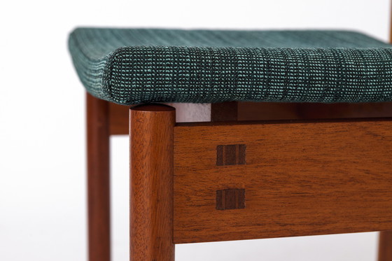 Image 1 of Rare Vintage Teak Desk Chair | Mid-Century Office Chair (1960s-1970s) | Original Green Upholstery