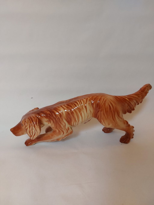 Statue vintage chien setter irlandais