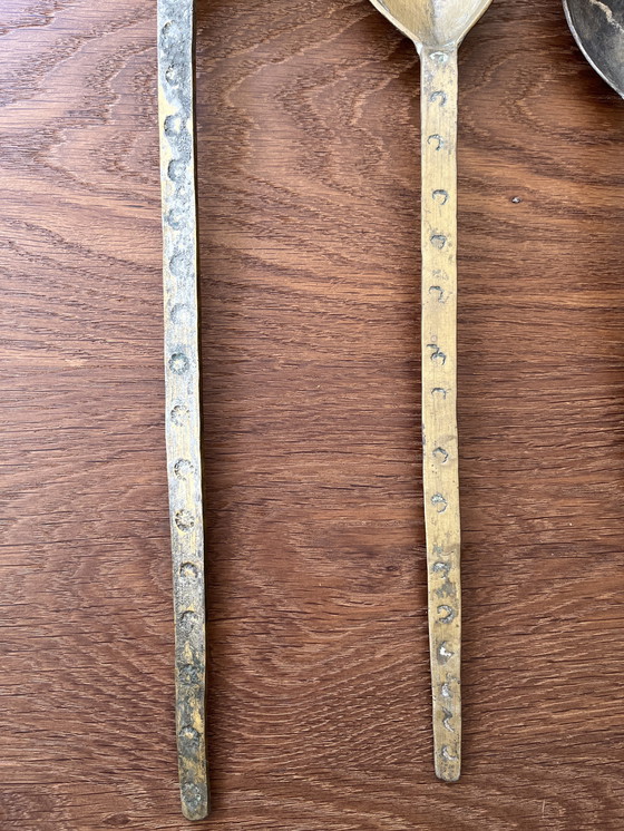 Image 1 of Set van 5 antieke lepels