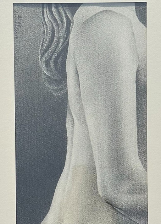Figurative drawing in graphite. France, 1980s.
