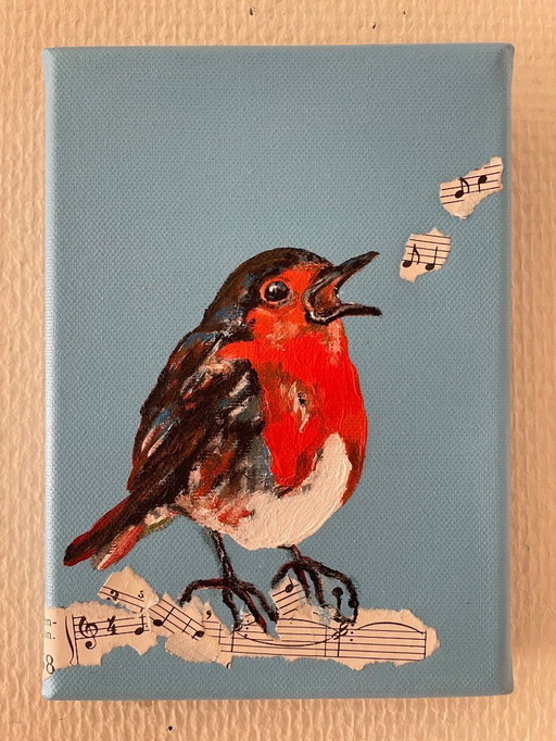 Pittura del pettirosso