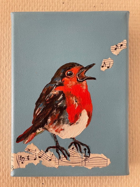 Image 1 of Pintar un petirrojo