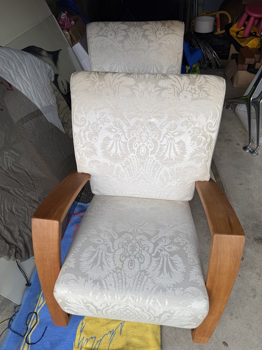 2 Rocking Chair Rocking Armchair Lounge Chair Vintage Teak Mid - Century