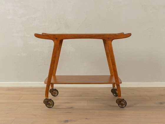 Image 1 of 50s betegelde serveerwagen