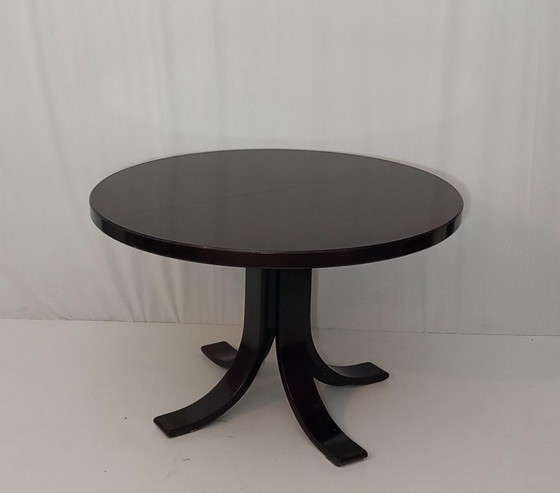 Image 1 of Table ronde en bois à rallonge, années 60
