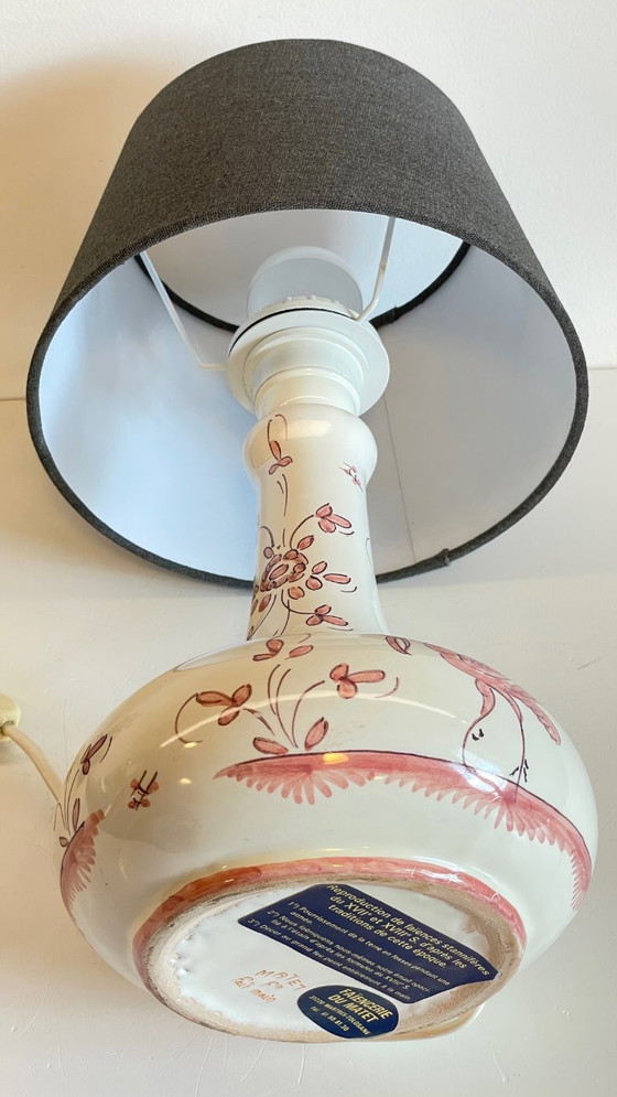 Vintage Du Matet Faience Lamp, France – MATET France, Table lamps, Canvas (photo 20 of 26)