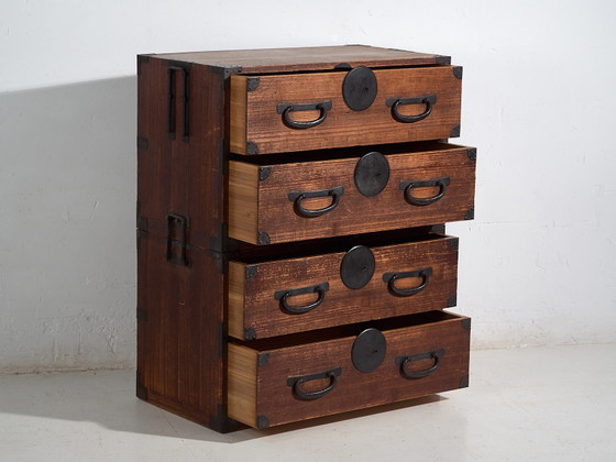 Antique Tansu Japanese chest of drawers - Meiji / Taishō period (c. ) #43 – Iron (photo 21 of 40)