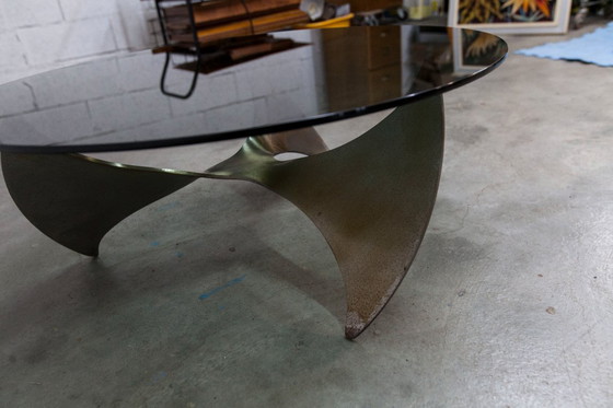 Image 1 of Table basse Propeller K9 design Knut Hesterberg 1960 verre fumé 80cm