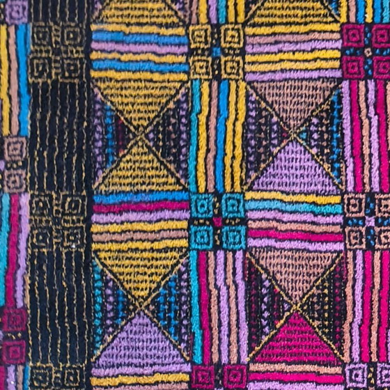 Image 1 of Magnifique tapis géométrique italien en laine des années 1980, signé Missoni pour T&J Vestor