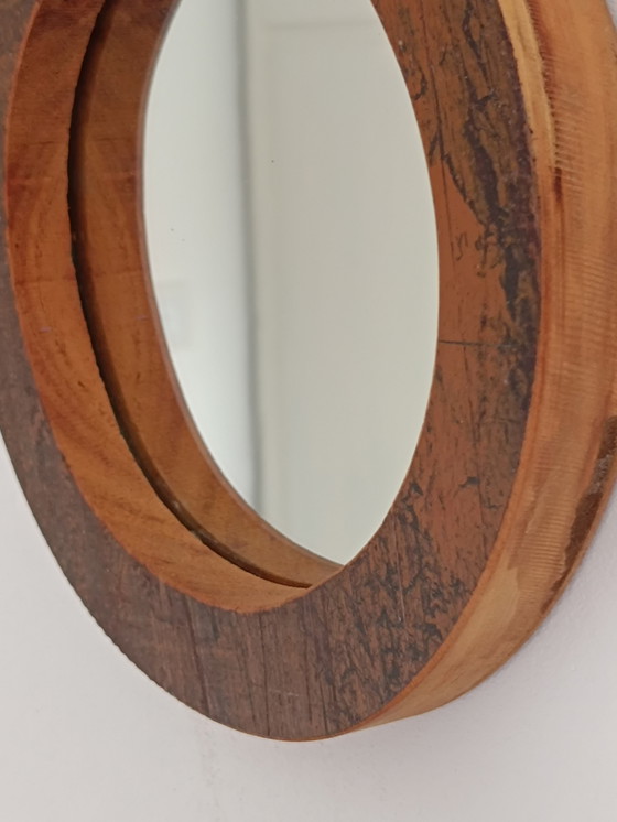 Image 1 of Vintage wooden hand mirror