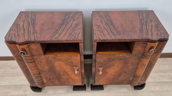 Image 1 of Venetian Noble Art Deco Bedside Tables 1924