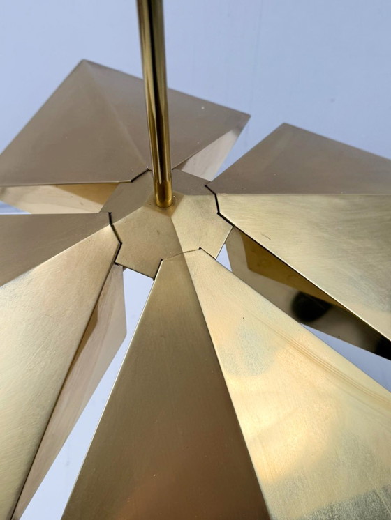 Image 1 of Lampada a sospensione/soffitto in ottone di Vereinigte Werkstätten, Germania, anni '70