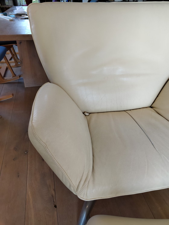 Image 1 of Leolux Tango 1 persoons (loveseat 2pers) lederen bekleding plm 1996 design zeldzaam 