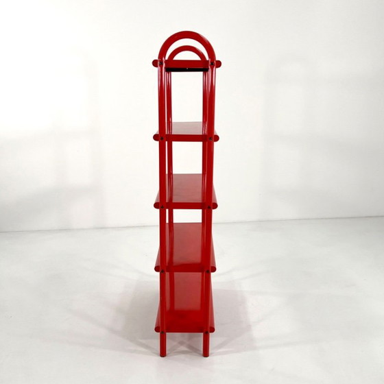 Image 1 of Mensola tubolare rossa, anni '80