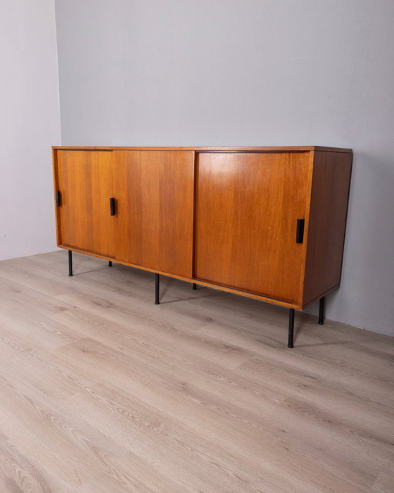 Image 1 of Vintage 1960s highboard in Italian-designed teak wood 