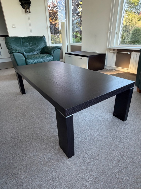 Wenge Rectangular Coffee Table – Metal, Wood (photo 6 of 8)