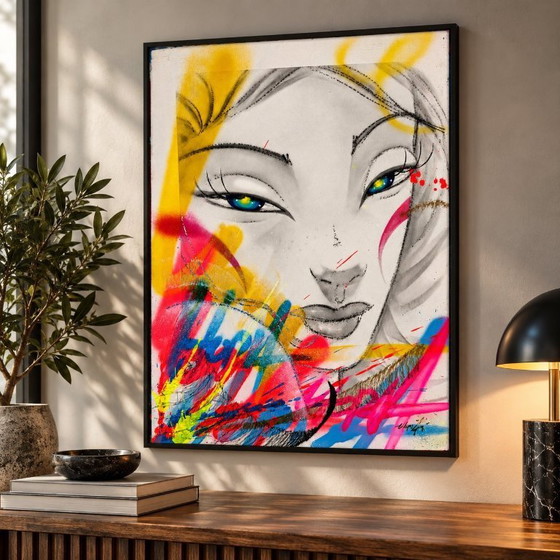 UTOPIA - Vandal White Précious - Tela d'artista incorniciata, Dipinti e disegni, Carta, Altro, Bianco, Modern (foto 6 di 15)