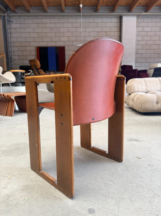 Sedia Vintage B&B Italia Dialogo Afra & Tobia Scarpa – Poltrone, Leather, Wood (photo 8 of 13)