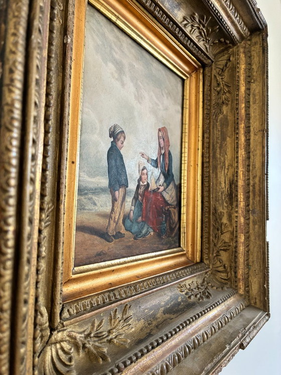 Dipinto a olio antico di paesaggio marino, c. 1845 – Dipinti e disegni, Canvas (photo 7 of 16)