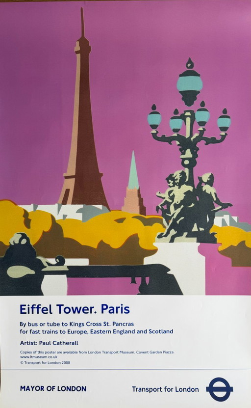 Paul Catherall, Torre Eiffel, París, Copyright TfL 2008, Impreso en el Reino Unido