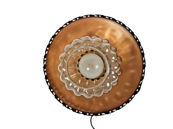 Image 1 of VEB Narva Leuchtenbau Lengeveld - hanglamp - koper - glas - Oost Duitsland - 70's