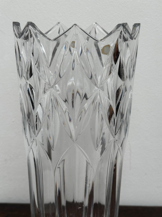 Image 1 of Vintage geslepen kristallen vaas - Bohemen kristal - H 30 cm