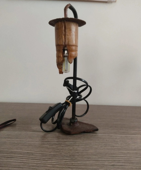 Table lamp – artigianato, Metal, Wood (photo 2 of 5)