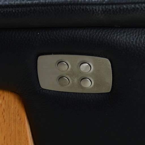 Coppia di poltrone reclinabili in pelle con schienale alto – Comfort classico