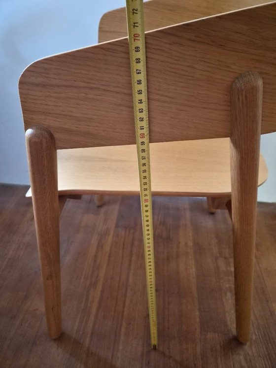 Image 1 of Set of two oak Mava chairs by design brand Punt